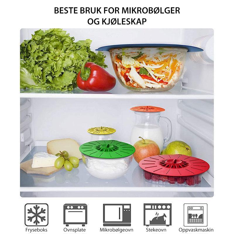 5-pack sealing lids - for fresh food and less spillage