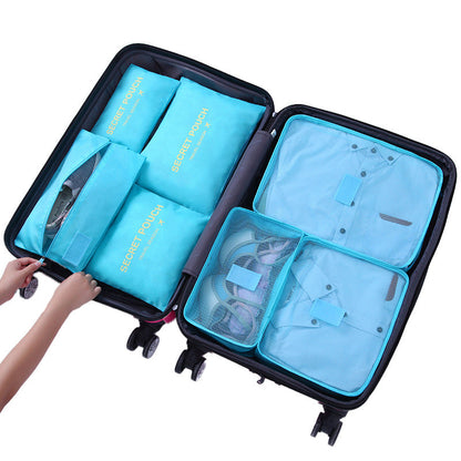 6-piece set for organized luggage