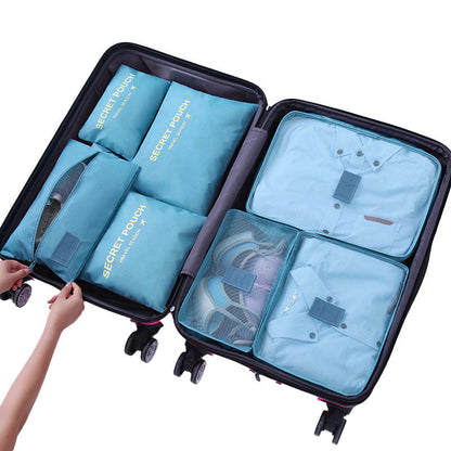 6-piece set for organized luggage