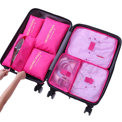 6-piece set for organized luggage