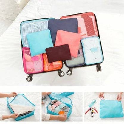 6-piece set for organized luggage