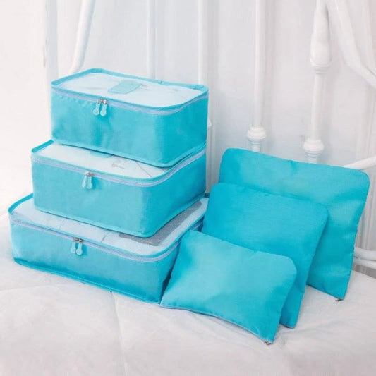 6-piece set for organized luggage