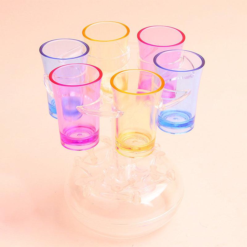 6 shot glass dispenser &amp; holder - perfect for the party