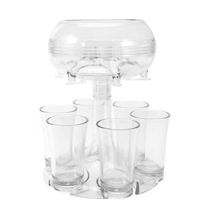 6 shot glass dispenser &amp; holder - perfect for the party