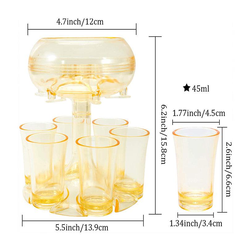 6 shot glass dispenser &amp; holder - perfect for the party