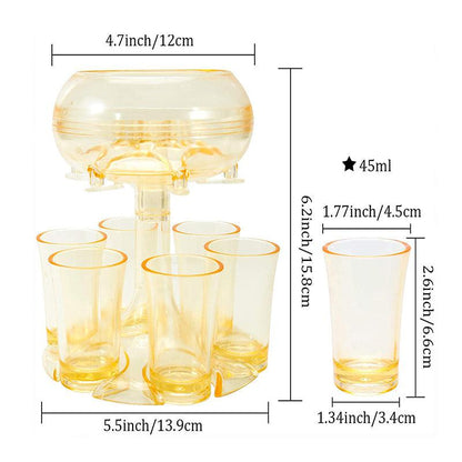 6 shot glass dispenser &amp; holder - perfect for the party