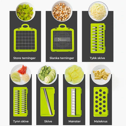 7-in-1 food chopper and grater for vegetables and fruit