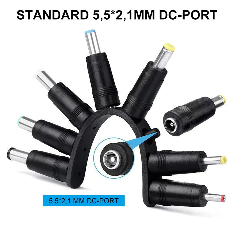 8-in-1 universal DC adapter - compact and flexible