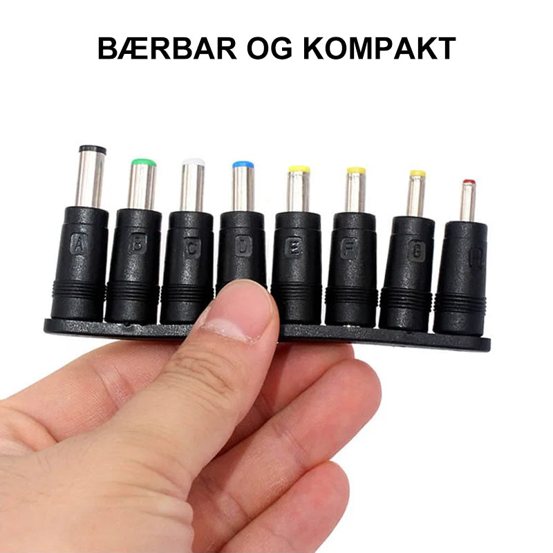 8-in-1 universal DC adapter - compact and flexible