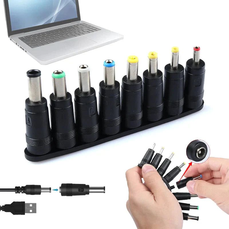 8-in-1 universal DC adapter - compact and flexible