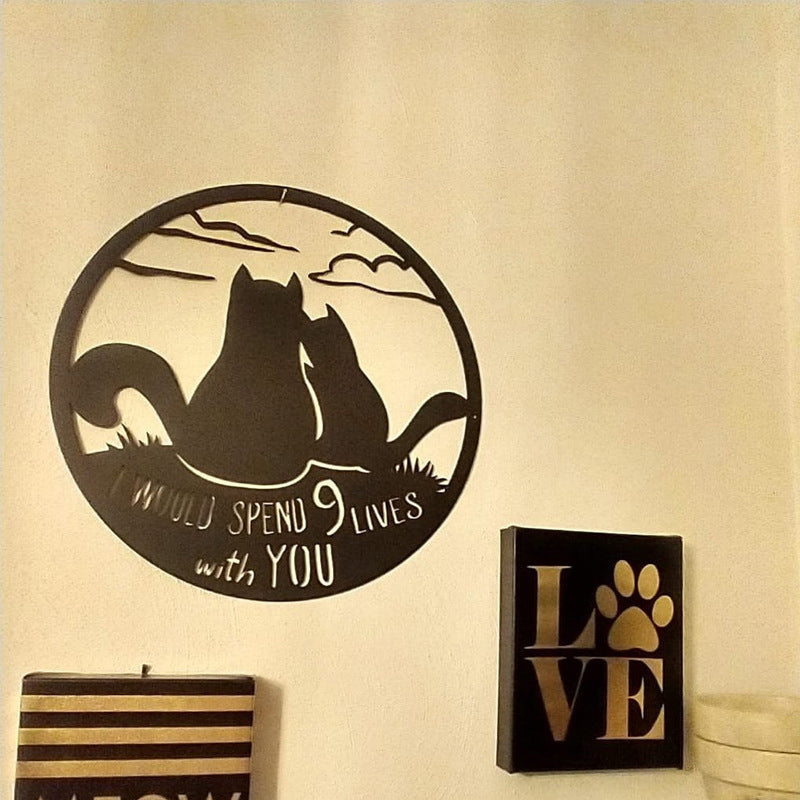 9 lives together wall art - unique love decoration