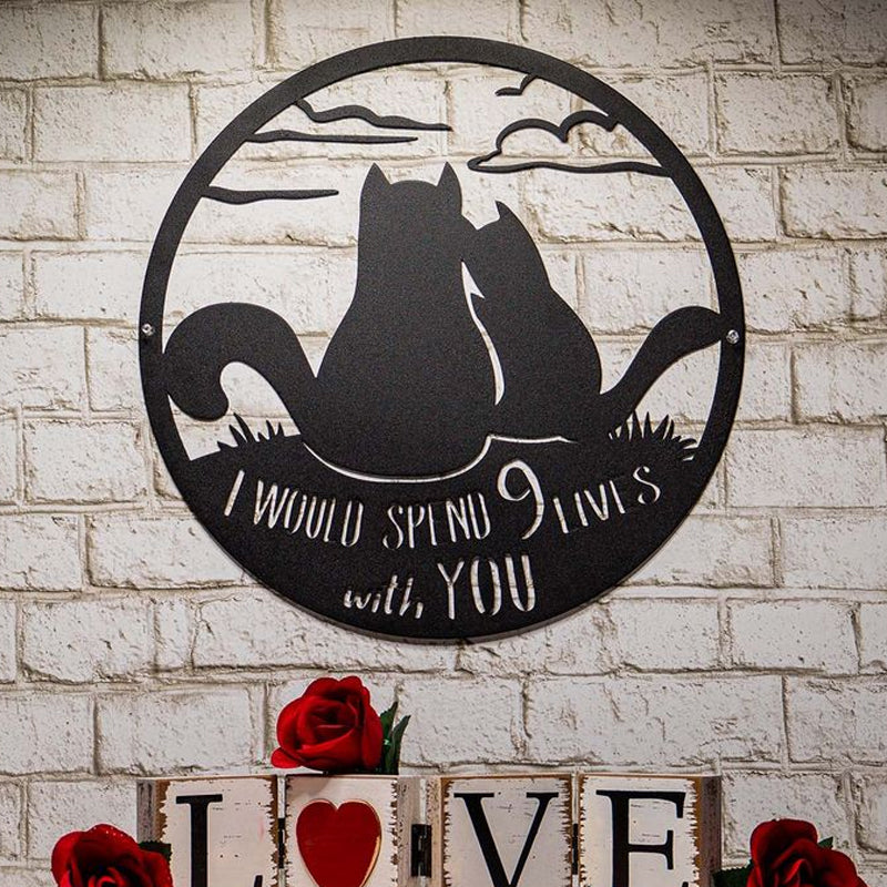 9 lives together wall art - unique love decoration