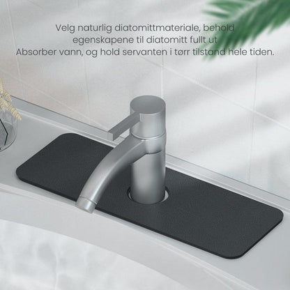 Absorbent mat for faucet - water splash protection