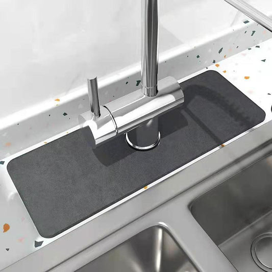 Absorbent mat for faucet - water splash protection