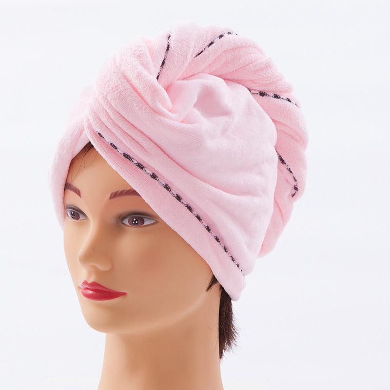 Absorbent dry hair cap in microfibre - several colours