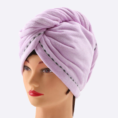 Absorbent dry hair cap in microfibre - several colours