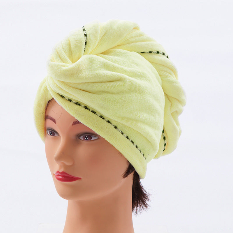 Absorbent dry hair cap in microfibre - several colours