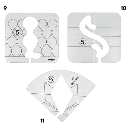 Acrylic quilting ruler for machine quilting