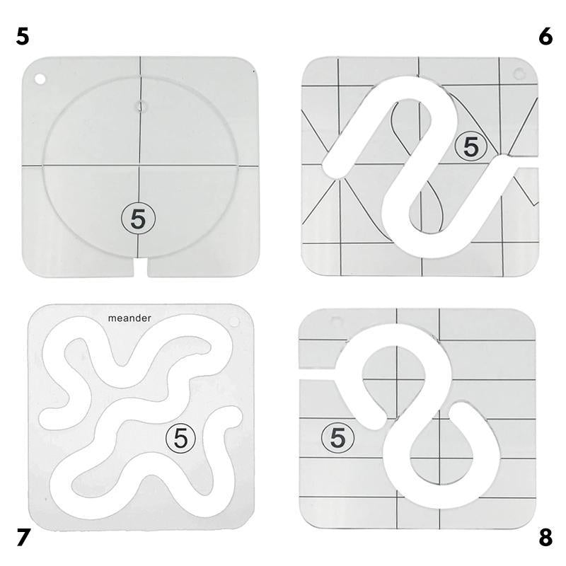 Acrylic quilting ruler for machine quilting