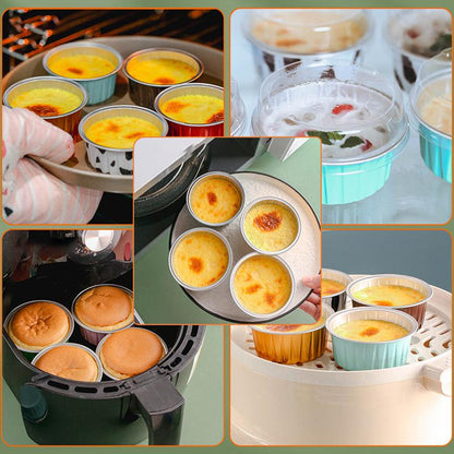 Aluminum foil tin cups for baking and cooking