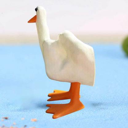 Duck with middle finger resin figure - garden decoration