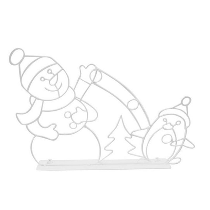 Animated snowball light - penguin &amp; snowman decor