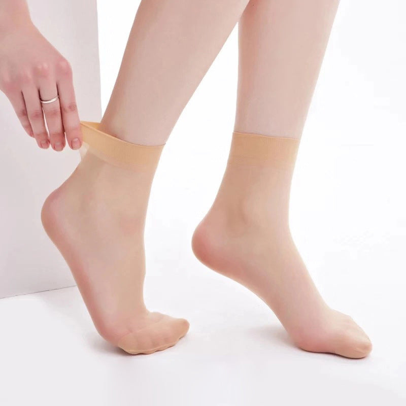 Ankle-high transparent socks - breathable and light