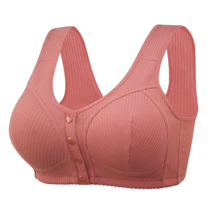 Women's adjustable button front bra