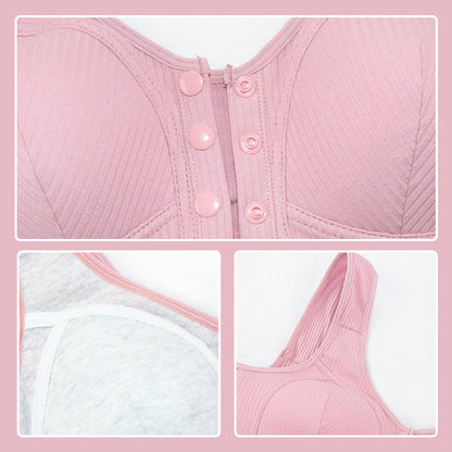 Women's adjustable button front bra