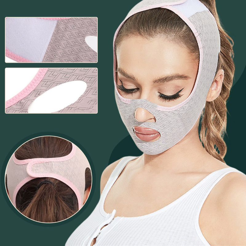 Facial sculpting mask for a slimmer v-shaped face