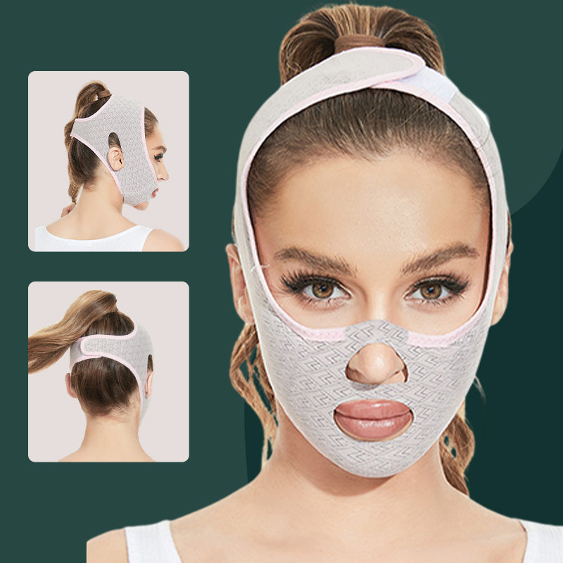 Facial sculpting mask for a slimmer v-shaped face