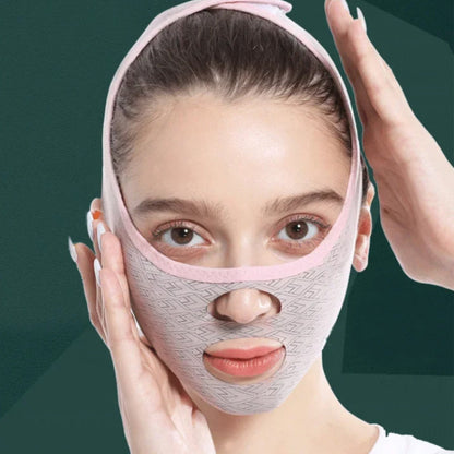 Facial sculpting mask for a slimmer v-shaped face