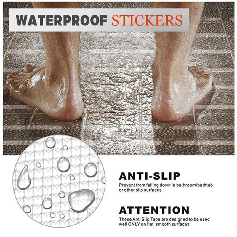 Anti-slip stickers for the bathroom - 24 pcs - transparent