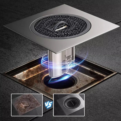 Anti-odour floor drain in stainless steel