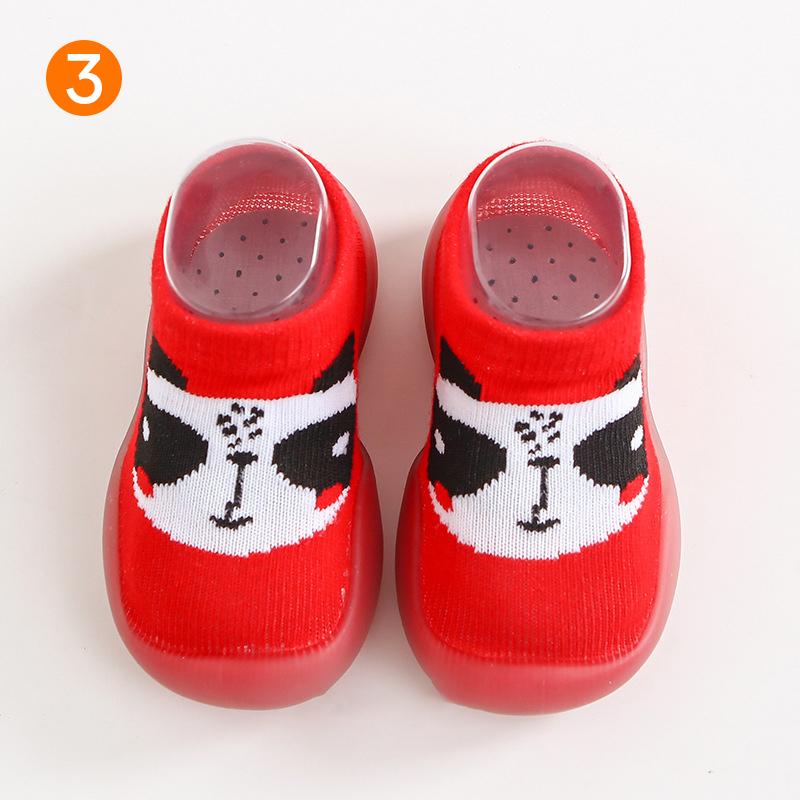 Anti-slip baby slippers with animal pattern