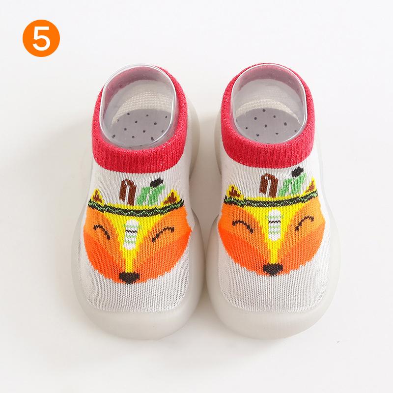 Anti-slip baby slippers with animal pattern