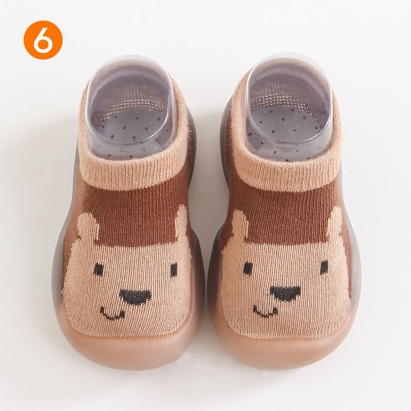 Anti-slip baby slippers with animal pattern