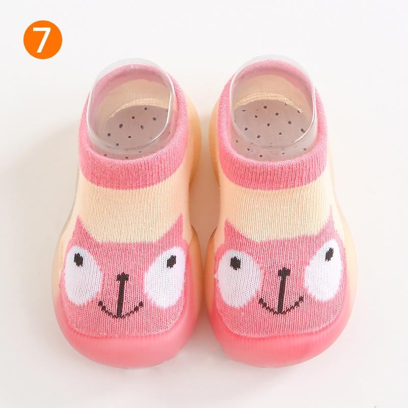 Anti-slip baby slippers with animal pattern