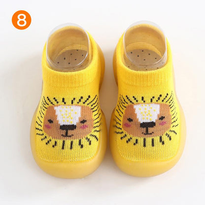 Anti-slip baby slippers with animal pattern