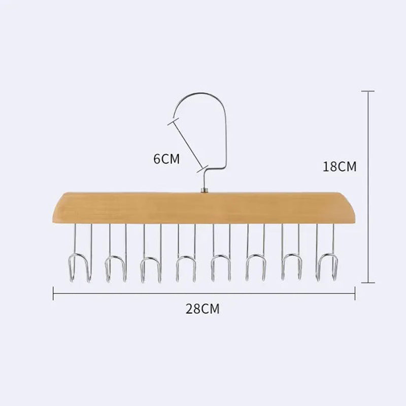 Anti-slip hanger with 8 hooks - rotatable