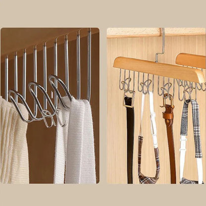 Anti-slip hanger with 8 hooks - rotatable