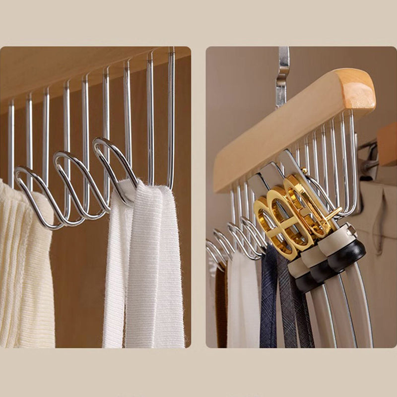 Anti-slip hanger with 8 hooks - rotatable