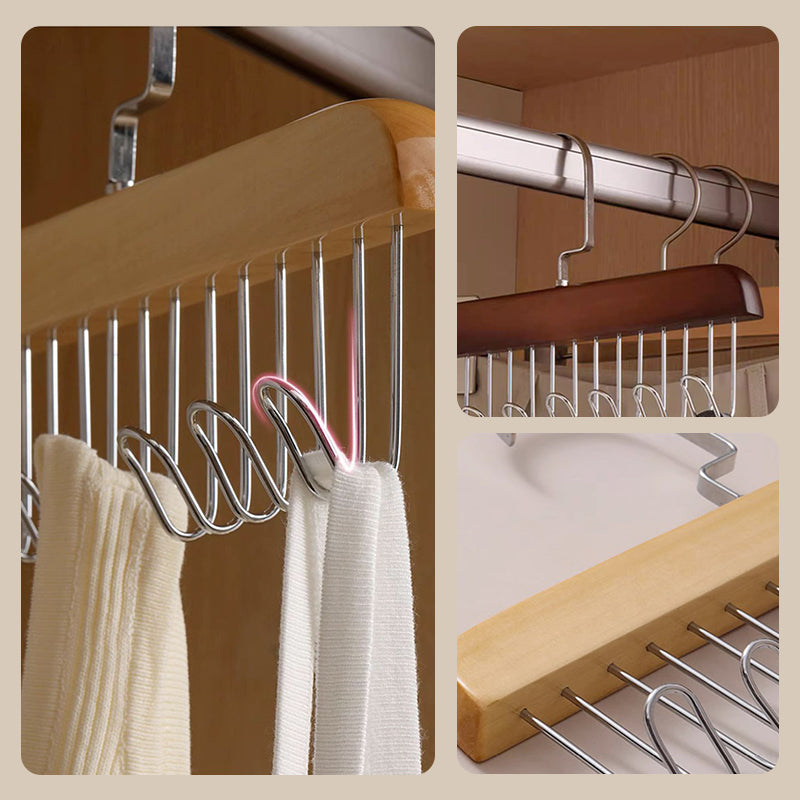 Anti-slip hanger with 8 hooks - rotatable