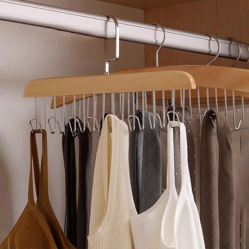 Anti-slip hanger with 8 hooks - rotatable