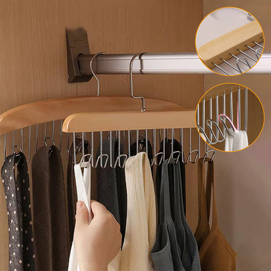 Anti-slip hanger with 8 hooks - rotatable