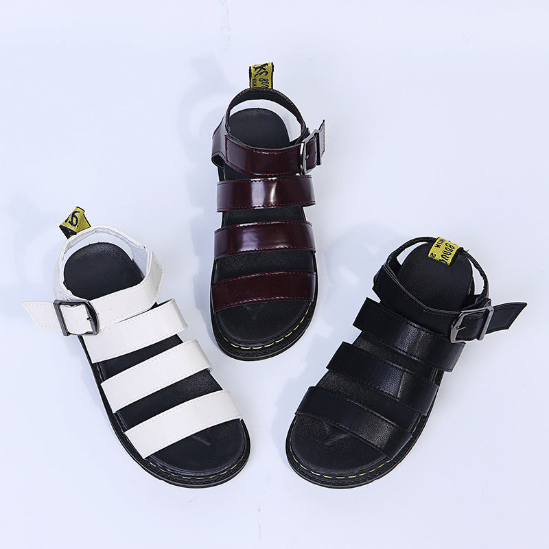 Open toe summer sandals with thick sole - comfort &amp; style