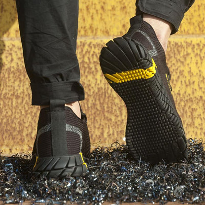 Work shoes with puncture protection and comfort