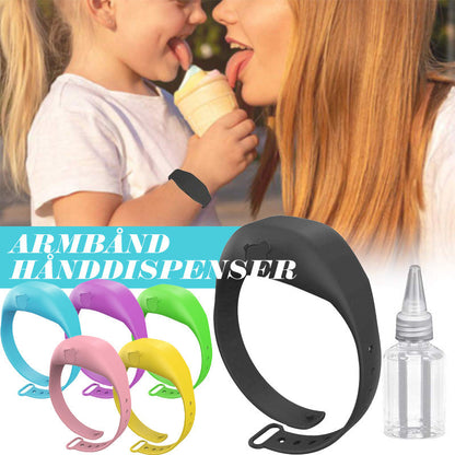 Wristband hand sanitizer dispenser - hygiene on the go