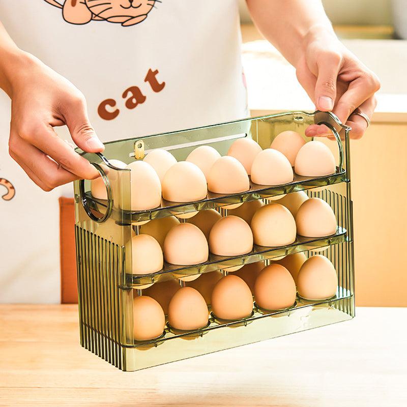 Automatic egg storage box for 30 eggs - space-saving