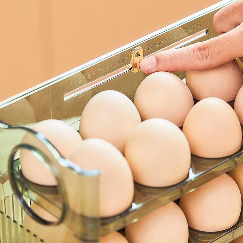 Automatic egg storage box for 30 eggs - space-saving